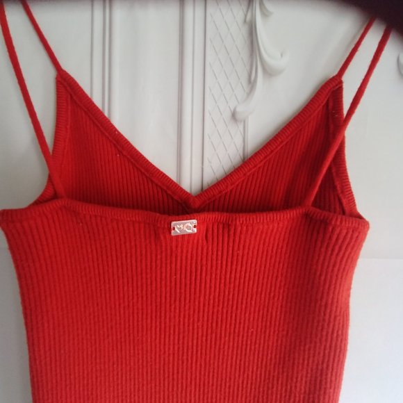 For Love & Lemons Annie Rib Tank Mini Dress - Size S to M - Rust Color - Picture 6 of 10